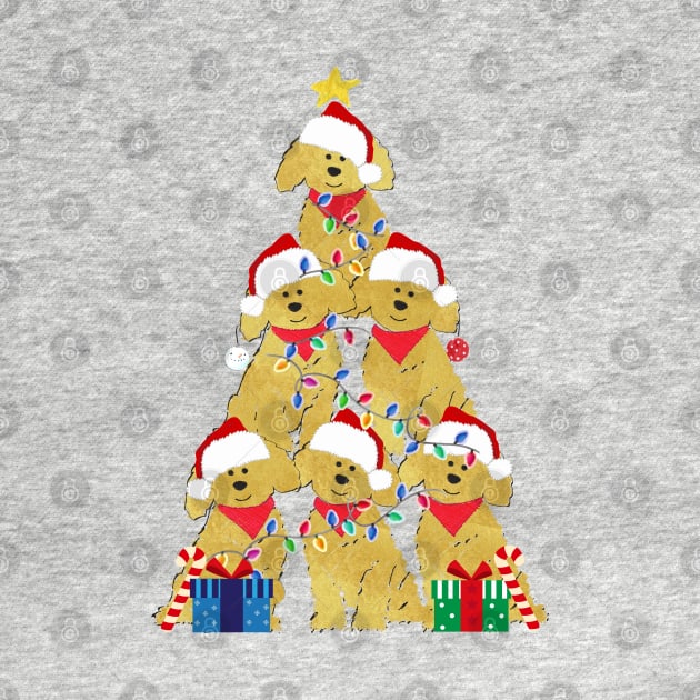 Goldendoodle Puppy Christmas Tree by EMR_Designs